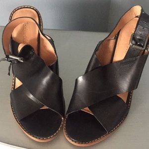 Madewell leather platform sandals